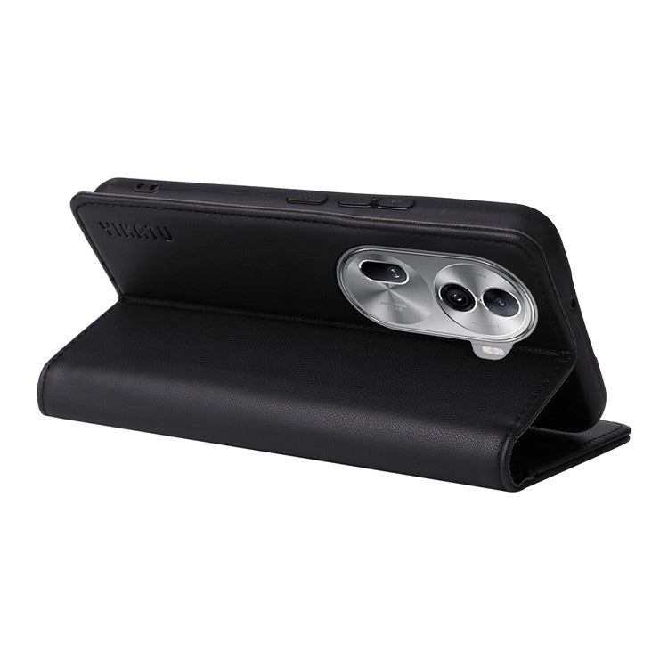 YIKATU YK-001 For Oppo Reno11 5G (Global) Leather Case Wallet Cover Magnetic Closing - Black