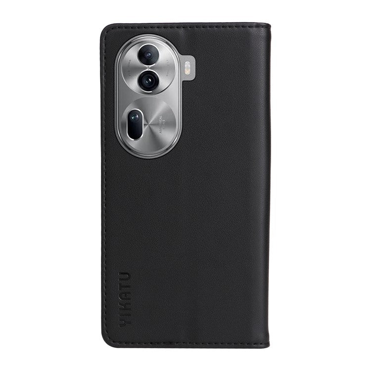 YIKATU YK-001 For Oppo Reno11 5G (Global) Leather Case Wallet Cover Magnetic Closing - Black