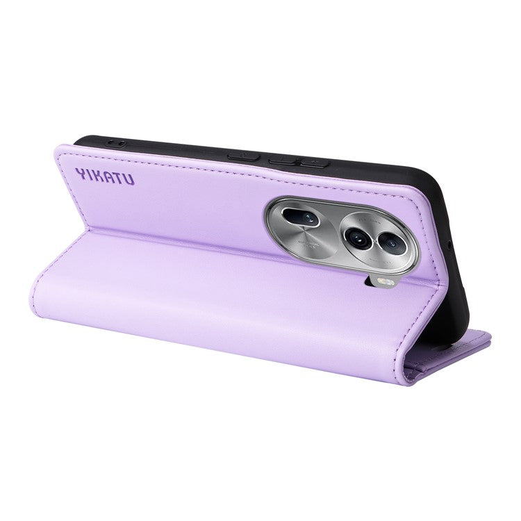 YIKATU YK-001 For Oppo Reno11 5G (Global) Leather Case Wallet Cover Magnetic Closing - Light Purple
