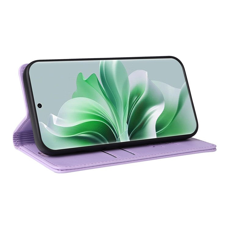 YIKATU YK-001 For Oppo Reno11 5G (Global) Leather Case Wallet Cover Magnetic Closing - Light Purple