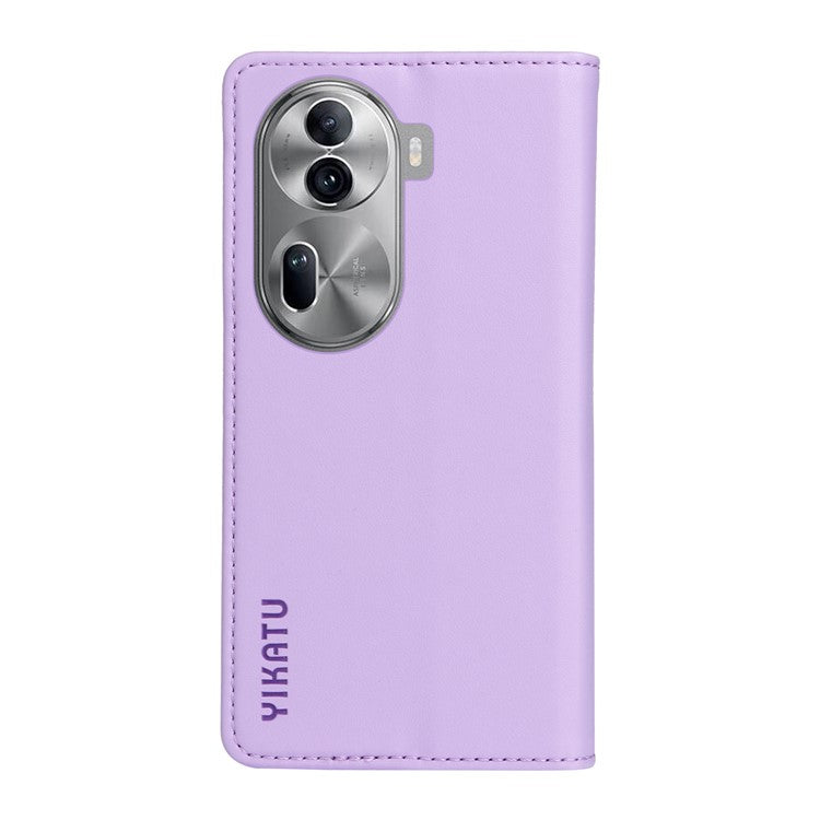 YIKATU YK-001 For Oppo Reno11 5G (Global) Leather Case Wallet Cover Magnetic Closing - Light Purple