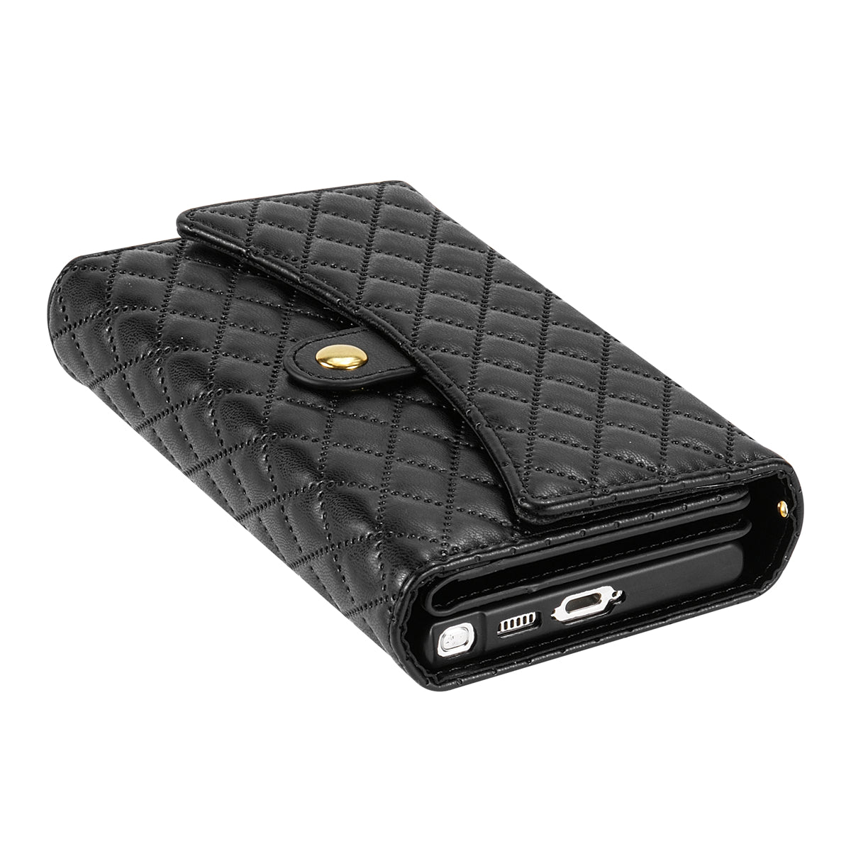 BKS-002 For Samsung Galaxy S24 Ultra Wallet Case 7 Card Slots Leather Shockproof Phone Cover - Black