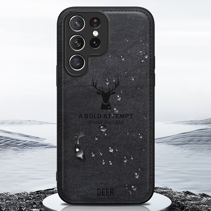 For Samsung Galaxy S24 Ultra Case Deer Pattern Protective Phone Case - Grey