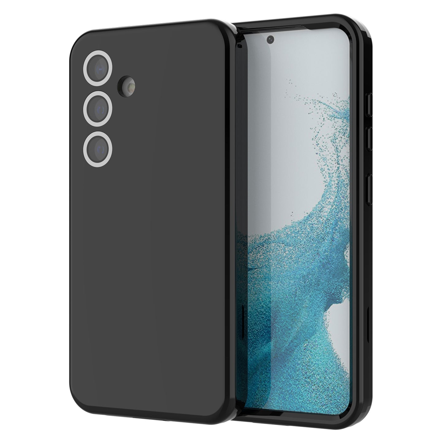 GW03 For Samsung Galaxy S24+ Case Rubberized TPU + PC Phone Back Cover - Black