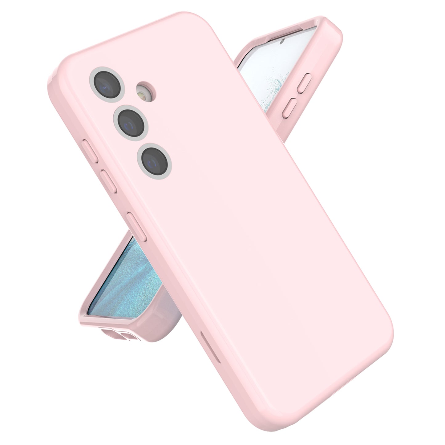 GW03 For Samsung Galaxy S24+ Case Rubberized TPU + PC Phone Back Cover - Rose Gold