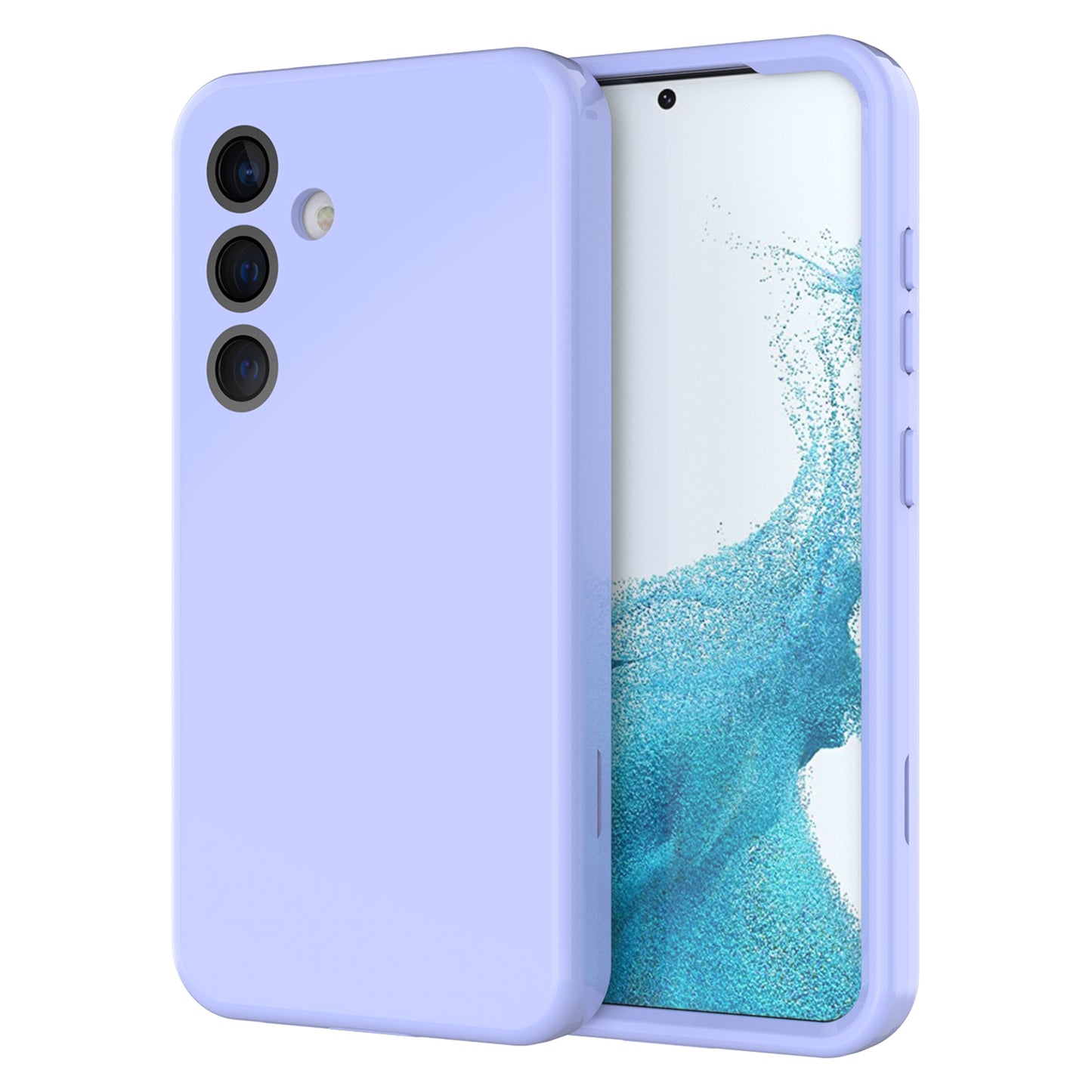 GW03 For Samsung Galaxy S24+ Case Rubberized TPU + PC Phone Back Cover - Light Purple