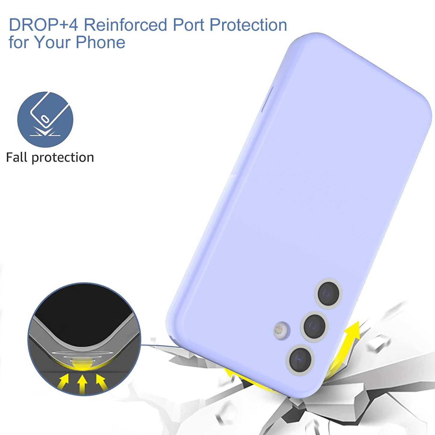 GW03 For Samsung Galaxy S24+ Case Rubberized TPU + PC Phone Back Cover - Light Purple