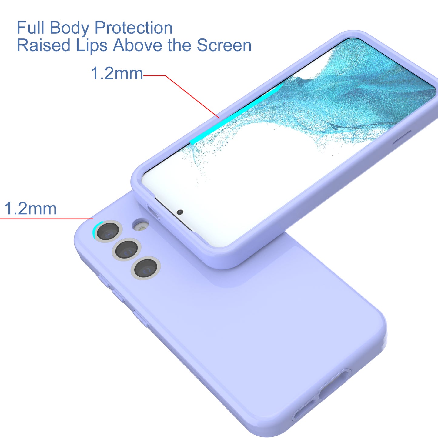 GW03 For Samsung Galaxy S24+ Case Rubberized TPU + PC Phone Back Cover - Light Purple