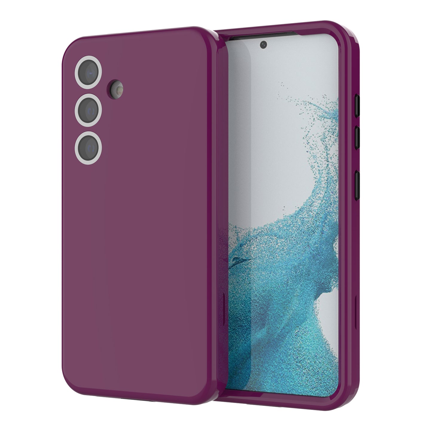GW03 For Samsung Galaxy S24+ Case Rubberized TPU + PC Phone Back Cover - Dark Purple