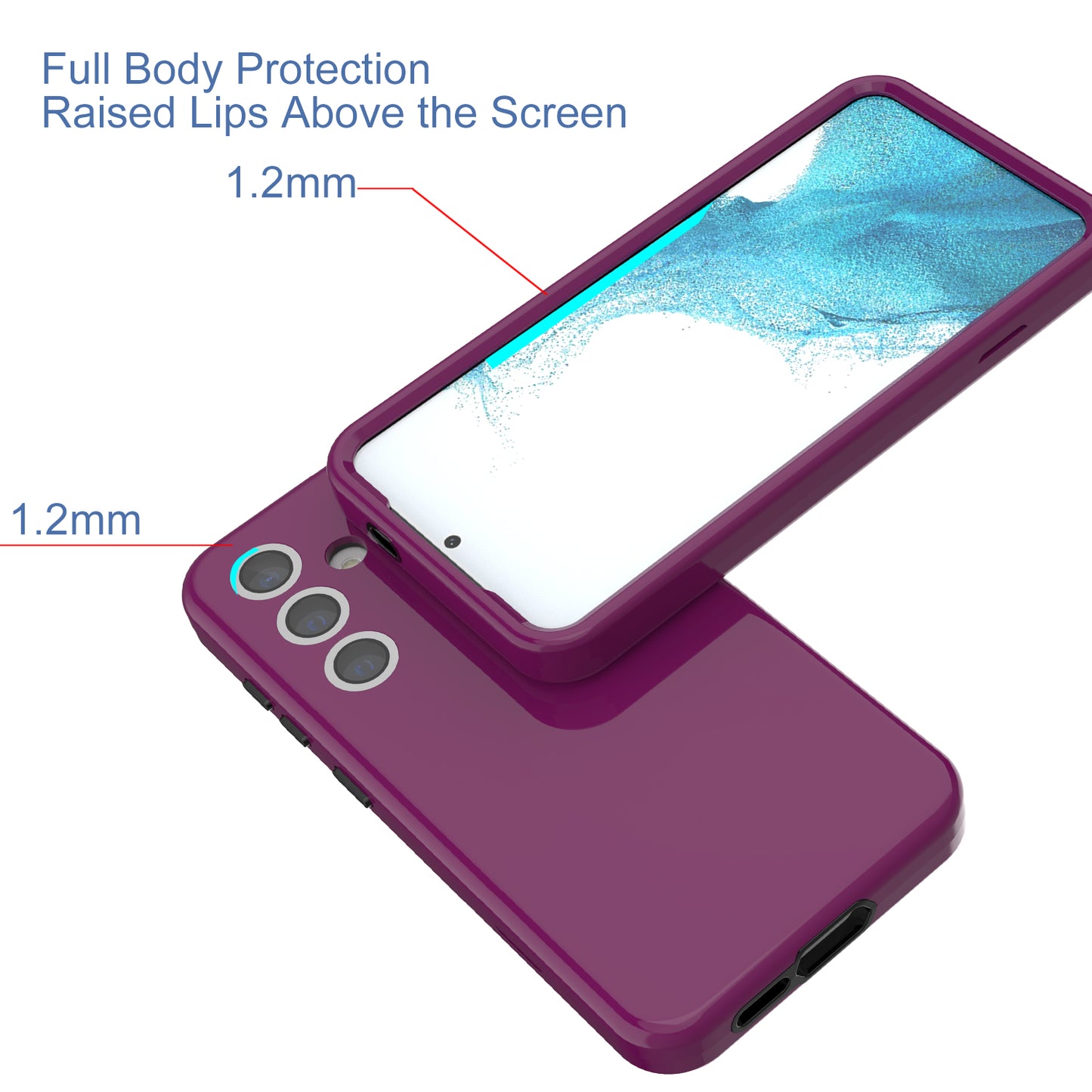 GW03 For Samsung Galaxy S24+ Case Rubberized TPU + PC Phone Back Cover - Dark Purple