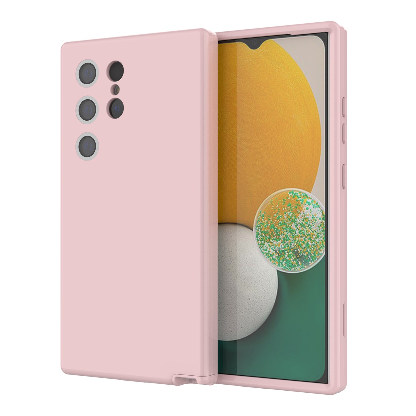 GW03 For Samsung Galaxy S24 Ultra Cell Phone Case Anti-fingerprint Rubberized TPU + PC Cover - Rose Gold