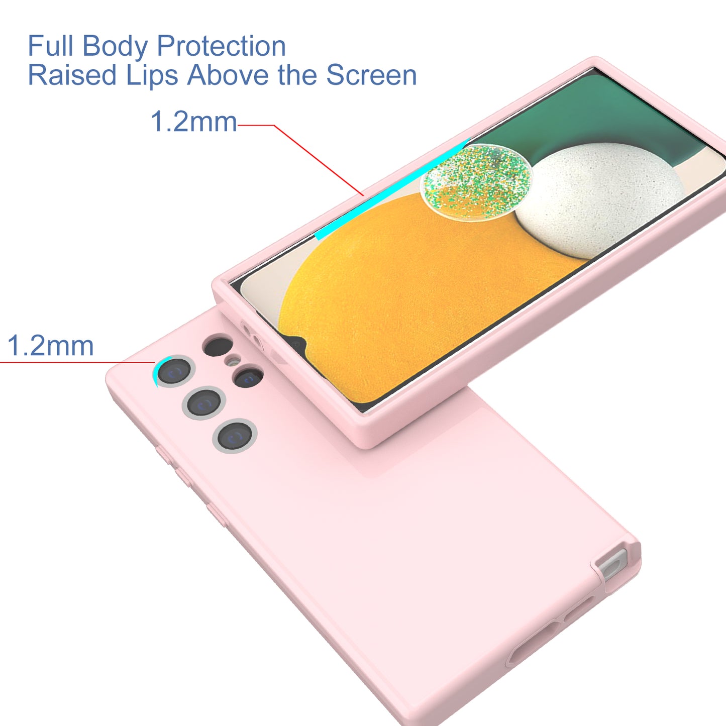 GW03 For Samsung Galaxy S24 Ultra Cell Phone Case Anti-fingerprint Rubberized TPU + PC Cover - Rose Gold