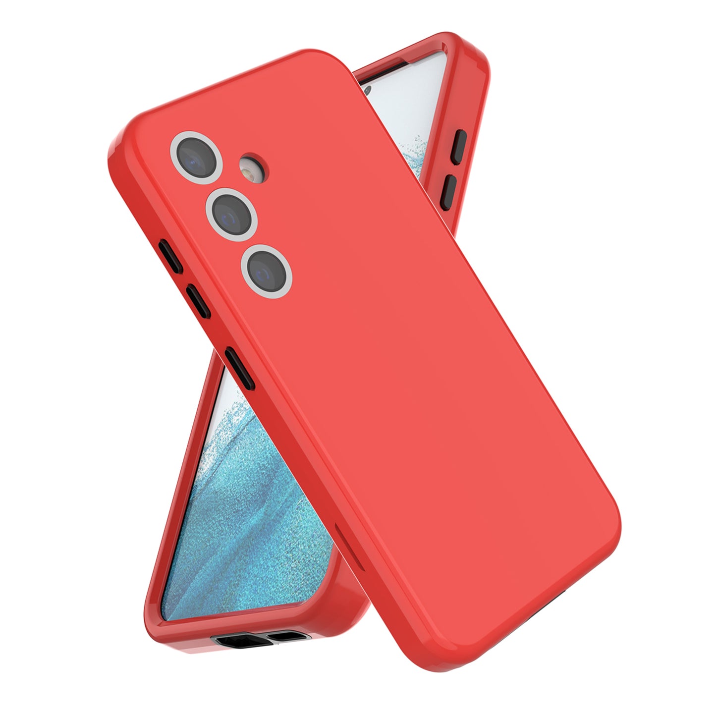 GW03 For Samsung Galaxy S24 Case Shockproof TPU + PC Anti-fingerprint Phone Shell - Red