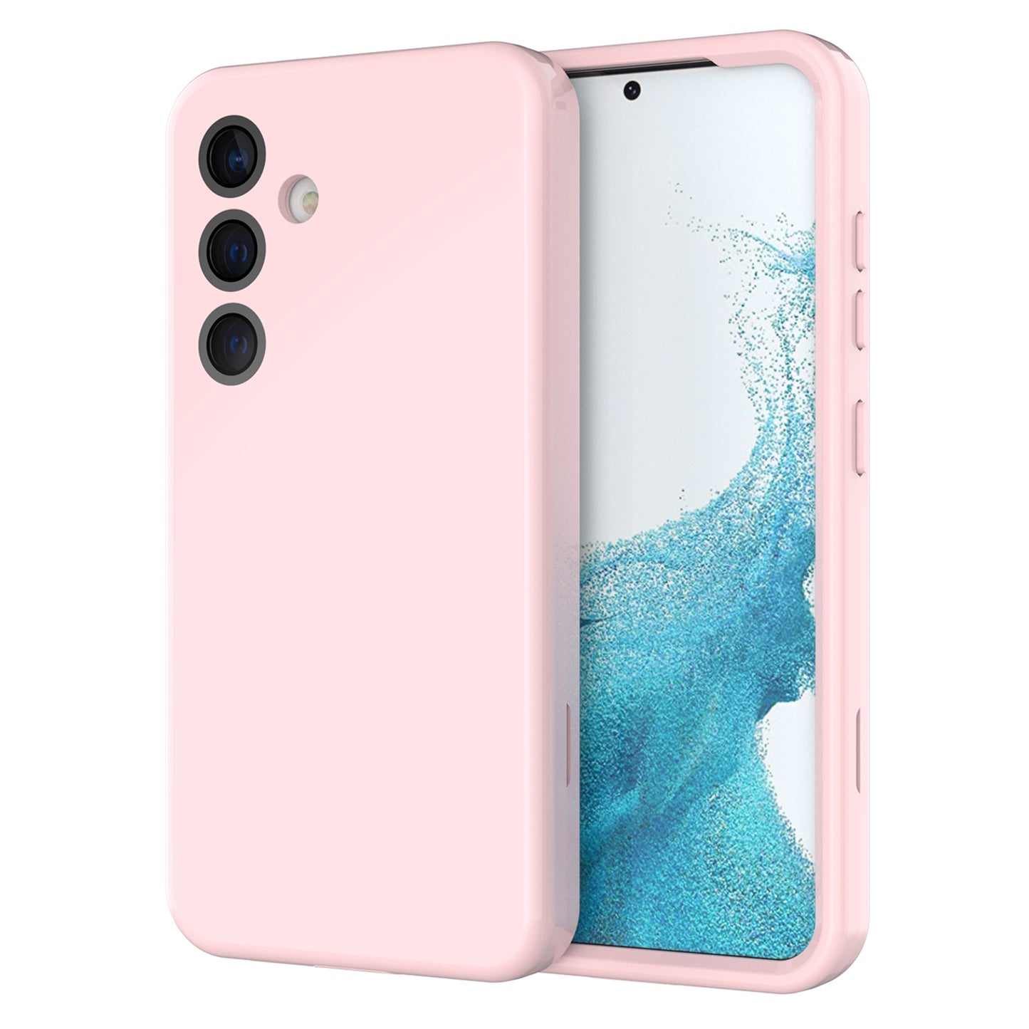 GW03 For Samsung Galaxy S24 Case Shockproof TPU + PC Anti-fingerprint Phone Shell - Rose Gold