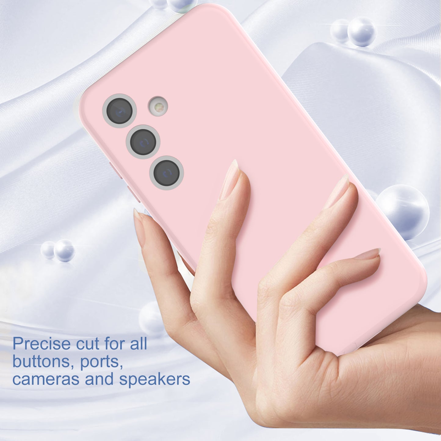 GW03 For Samsung Galaxy S24 Case Shockproof TPU + PC Anti-fingerprint Phone Shell - Rose Gold
