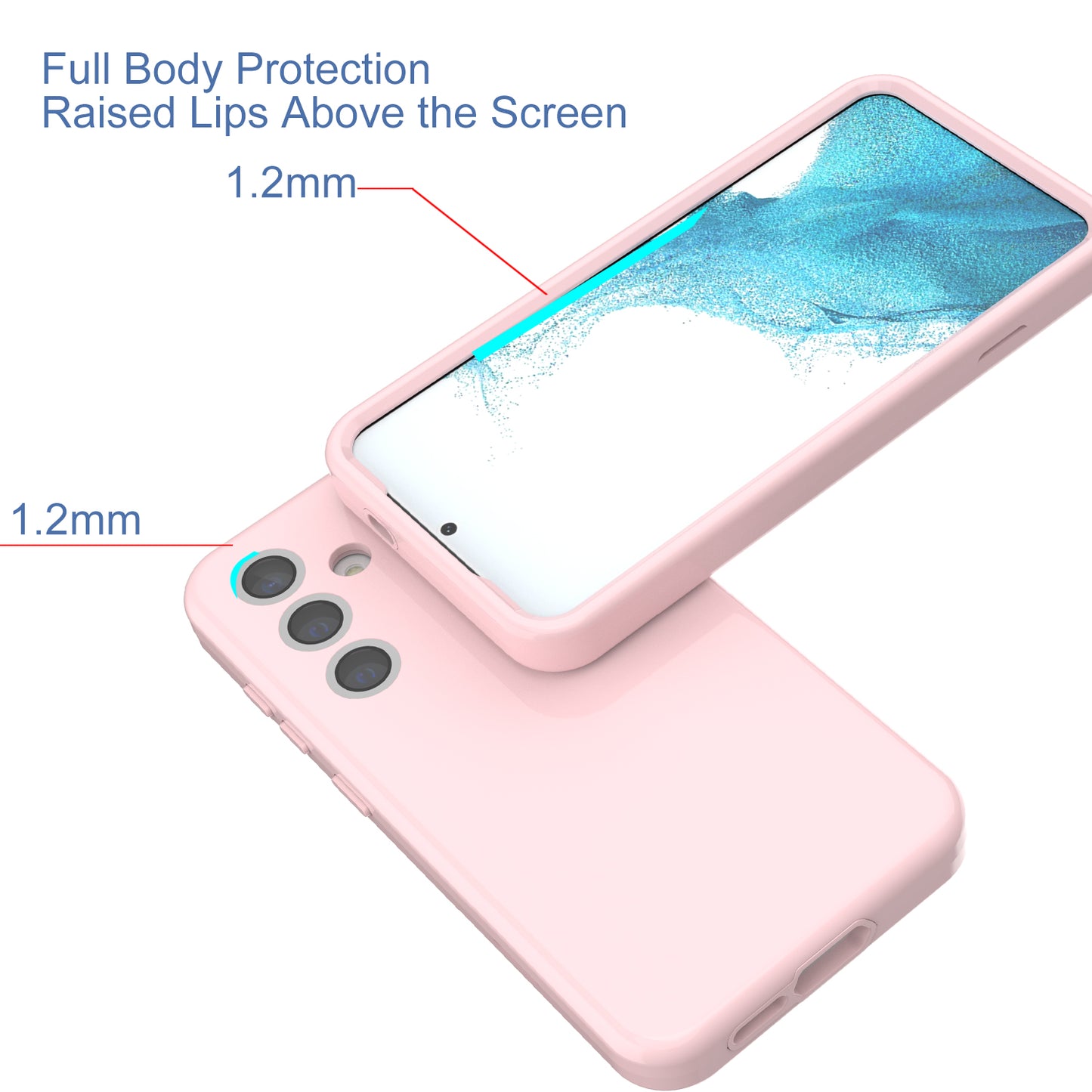 GW03 For Samsung Galaxy S24 Case Shockproof TPU + PC Anti-fingerprint Phone Shell - Rose Gold