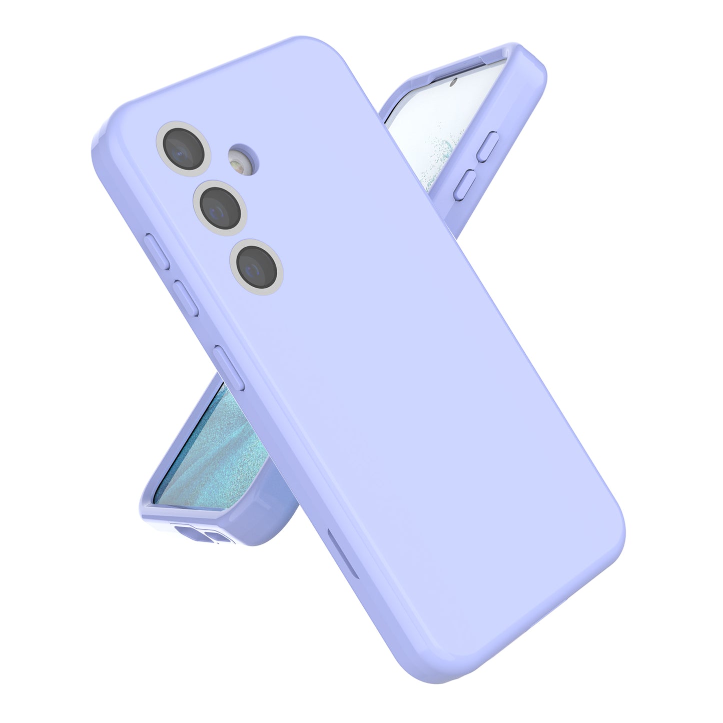 GW03 For Samsung Galaxy S24 Case Shockproof TPU + PC Anti-fingerprint Phone Shell - Light Purple