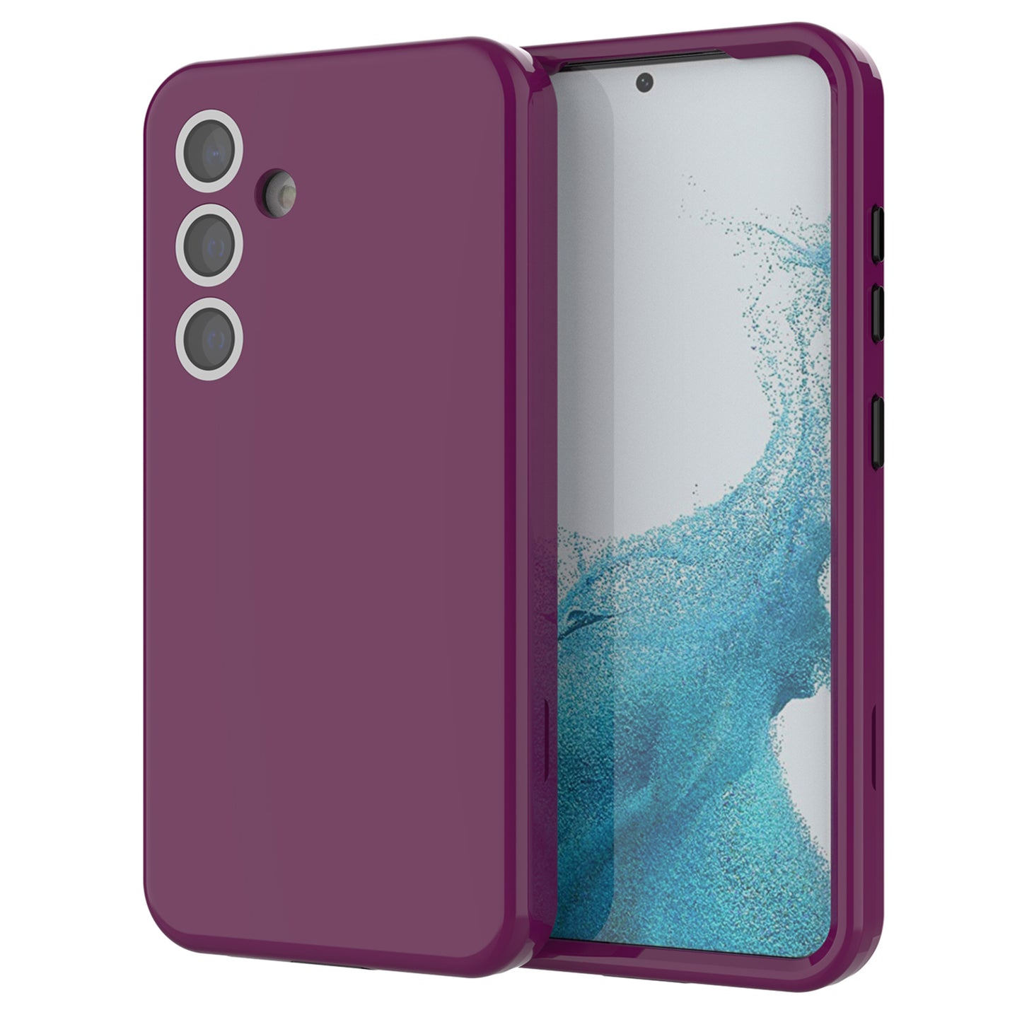GW03 For Samsung Galaxy S24 Case Shockproof TPU + PC Anti-fingerprint Phone Shell - Dark Purple