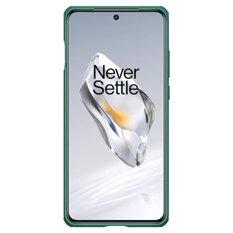 NILLKIN CamShield Pro Series For OnePlus 12 5G Case Slim Shockproof Phone Cover with Slide Camera Lid - Green