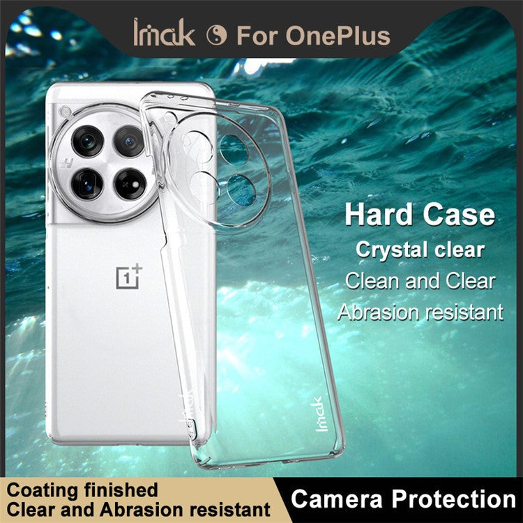 IMAK Crystal Case II Pro for OnePlus 12 5G Cell Phone Case Hard PC Clear Back Cover