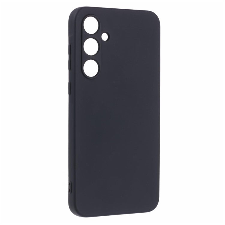 For Samsung Galaxy A55 5G Phone Case TPU Shockproof Cover with Soft Fiber Lining - Black