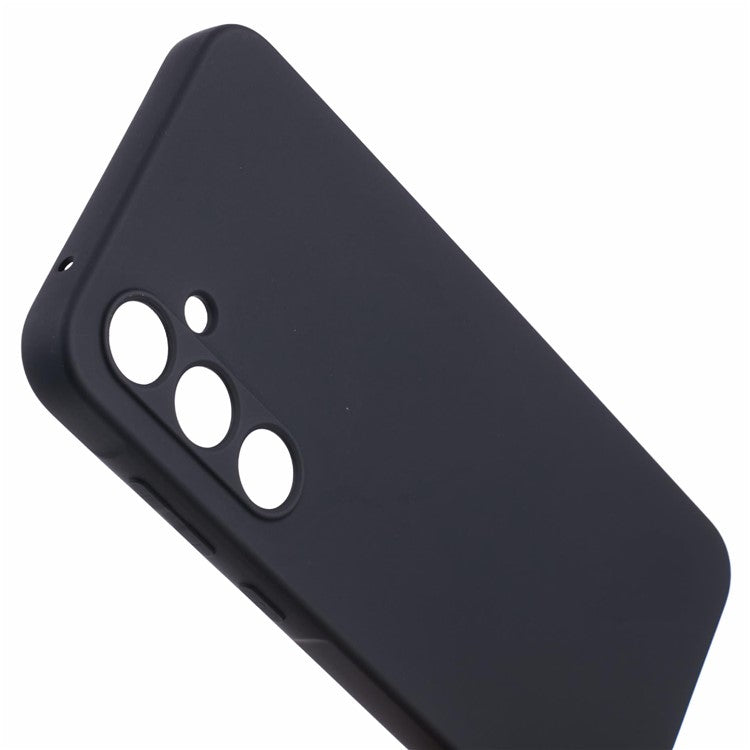 For Samsung Galaxy A55 5G Phone Case TPU Shockproof Cover with Soft Fiber Lining - Black