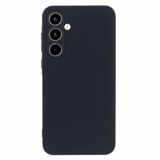 For Samsung Galaxy A35 5G Cover TPU Rubberized Phone Case with Soft Fiber Lining - Black