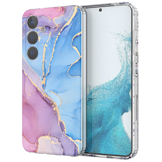 For Samsung Galaxy S24 Phone Case GW18 PC+TPU Back Cover IMD Marble Pattern - Style A