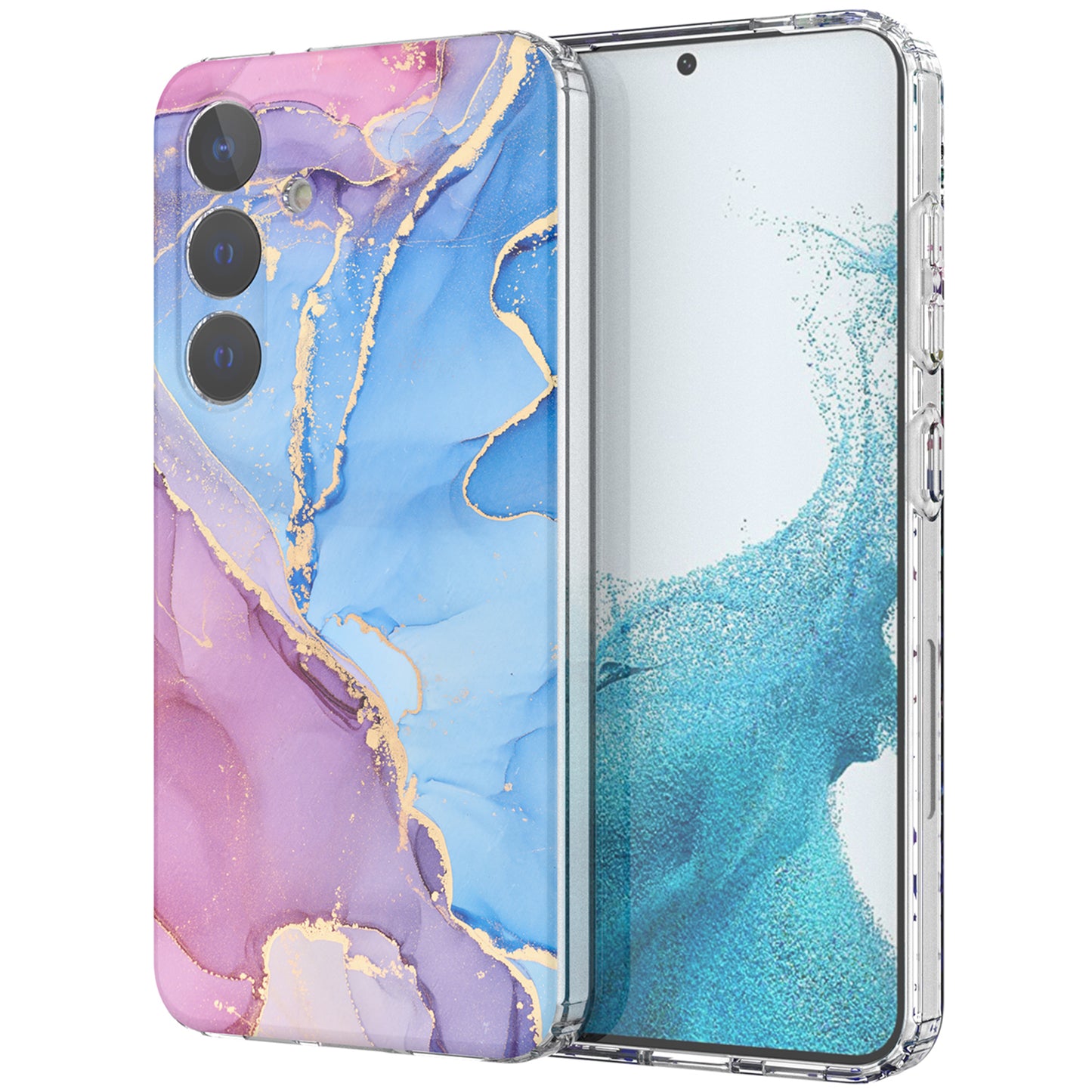 For Samsung Galaxy S24+ Phone Case GW18 Marble Pattern IMD Phone Cover - Style C