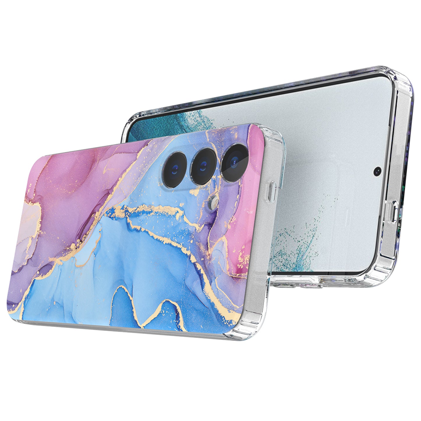 For Samsung Galaxy S24+ Phone Case GW18 Marble Pattern IMD Phone Cover - Style C