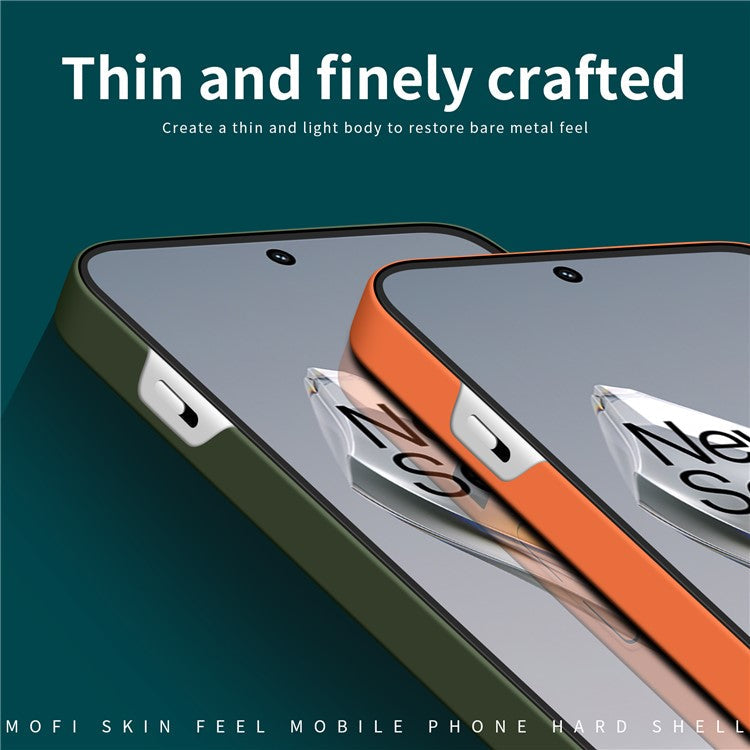 MOFI JK Qin Series For OnePlus 12 5G Case Matte Scratch-proof TPU+Acrylic Phone Back Shell - Orange