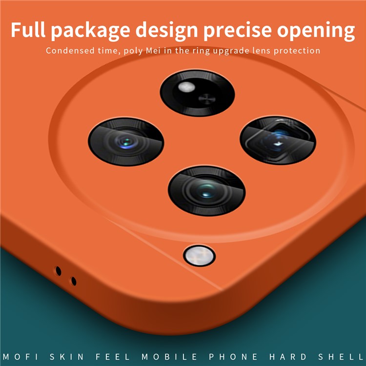 MOFI JK Qin Series For OnePlus 12 5G Case Matte Scratch-proof TPU+Acrylic Phone Back Shell - Orange