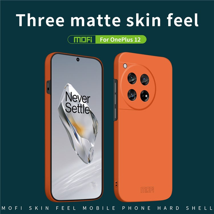 MOFI JK Qin Series For OnePlus 12 5G Case Matte Scratch-proof TPU+Acrylic Phone Back Shell - Grey