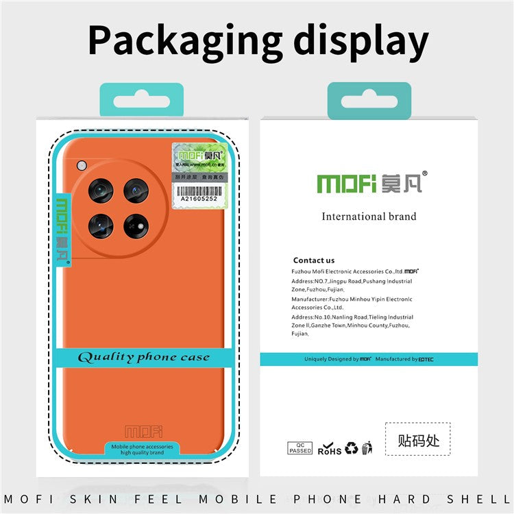 MOFI JK Qin Series For OnePlus 12 5G Case Matte Scratch-proof TPU+Acrylic Phone Back Shell - Pink