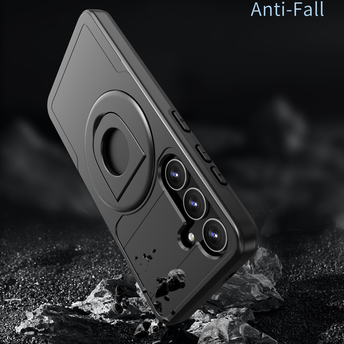 For Samsung Galaxy S24 Phone Case PC+TPU Magnetic Cover Military Grade Shockproof - Black