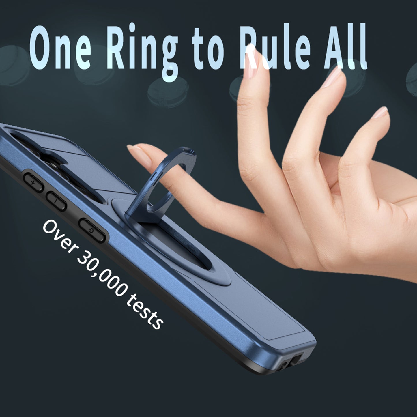 For Samsung Galaxy S24 Phone Case PC+TPU Magnetic Cover Military Grade Shockproof - Blue
