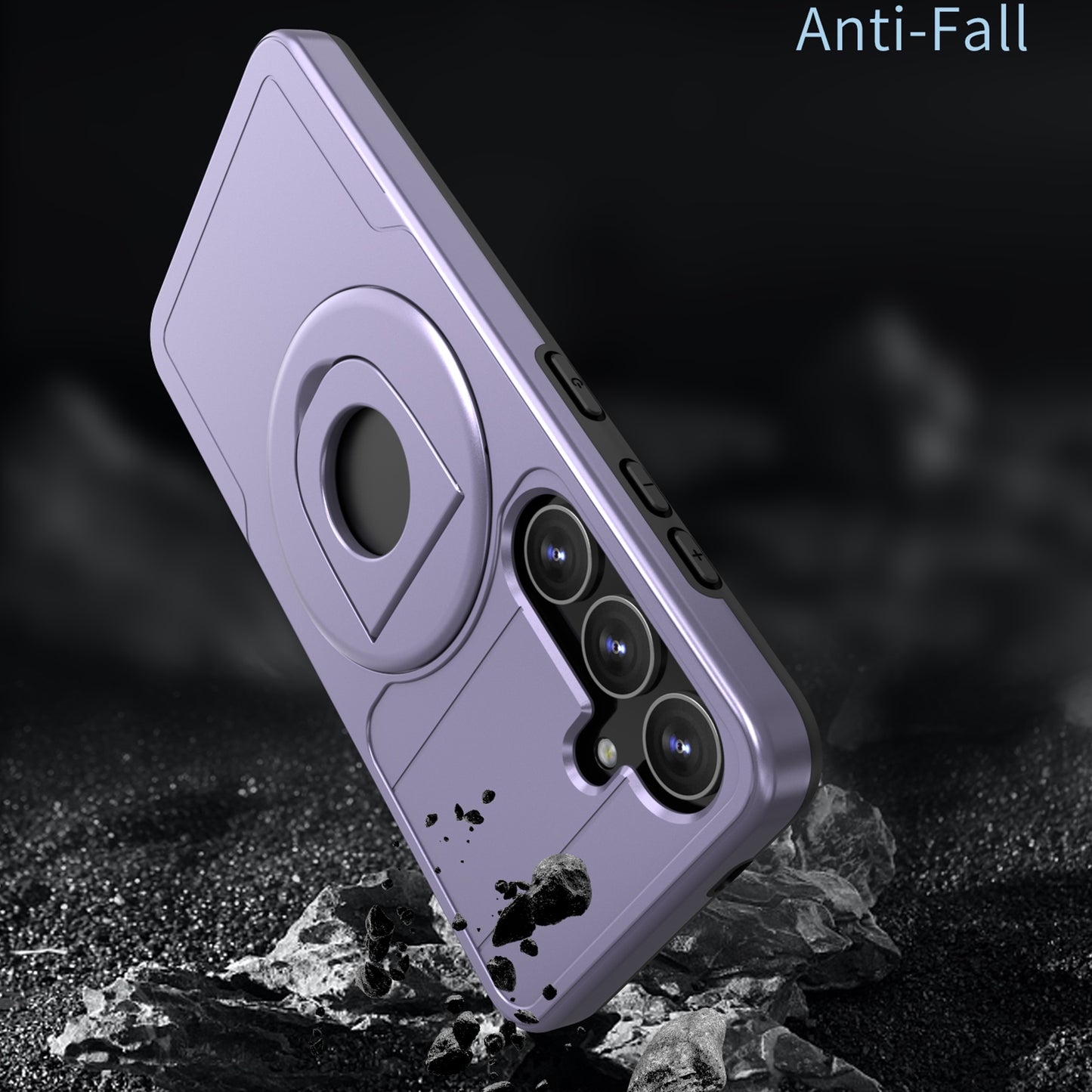 For Samsung Galaxy S24 Phone Case PC+TPU Magnetic Cover Military Grade Shockproof - Purple