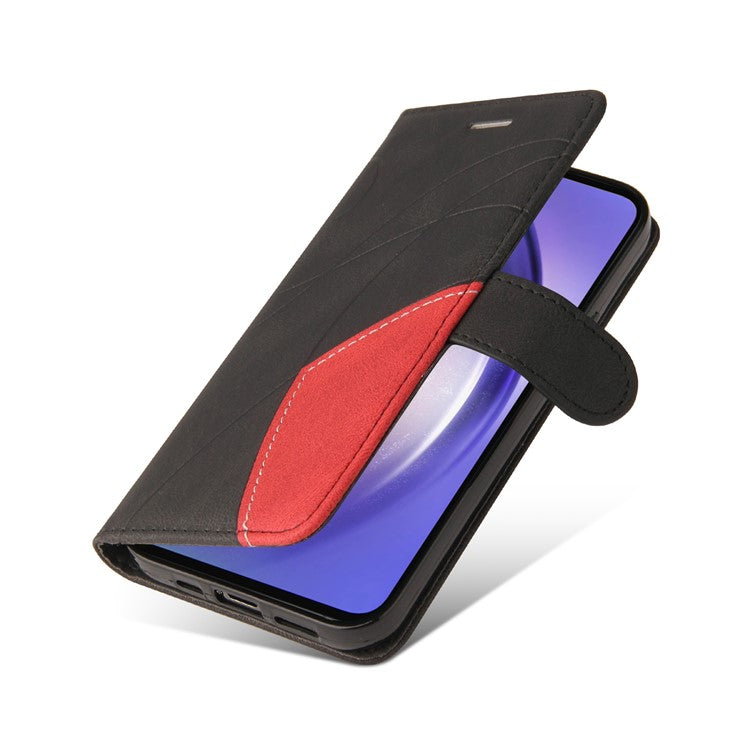 KT Leather Series-1 For Samsung Galaxy A55 5G Case PU Leather Phone Cover with Wallet - Black