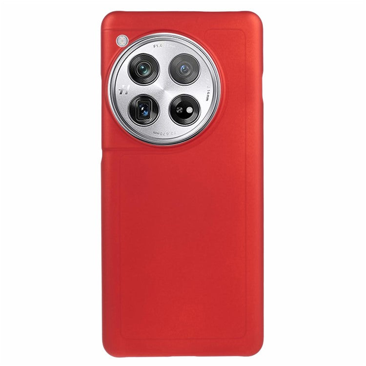 For OnePlus 12 5G Hard PC Case Anti-fingerprint Rubberized Phone Shell - Red