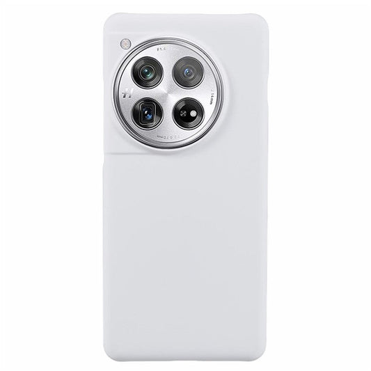 For OnePlus 12 5G Hard PC Case Anti-fingerprint Rubberized Phone Shell - White