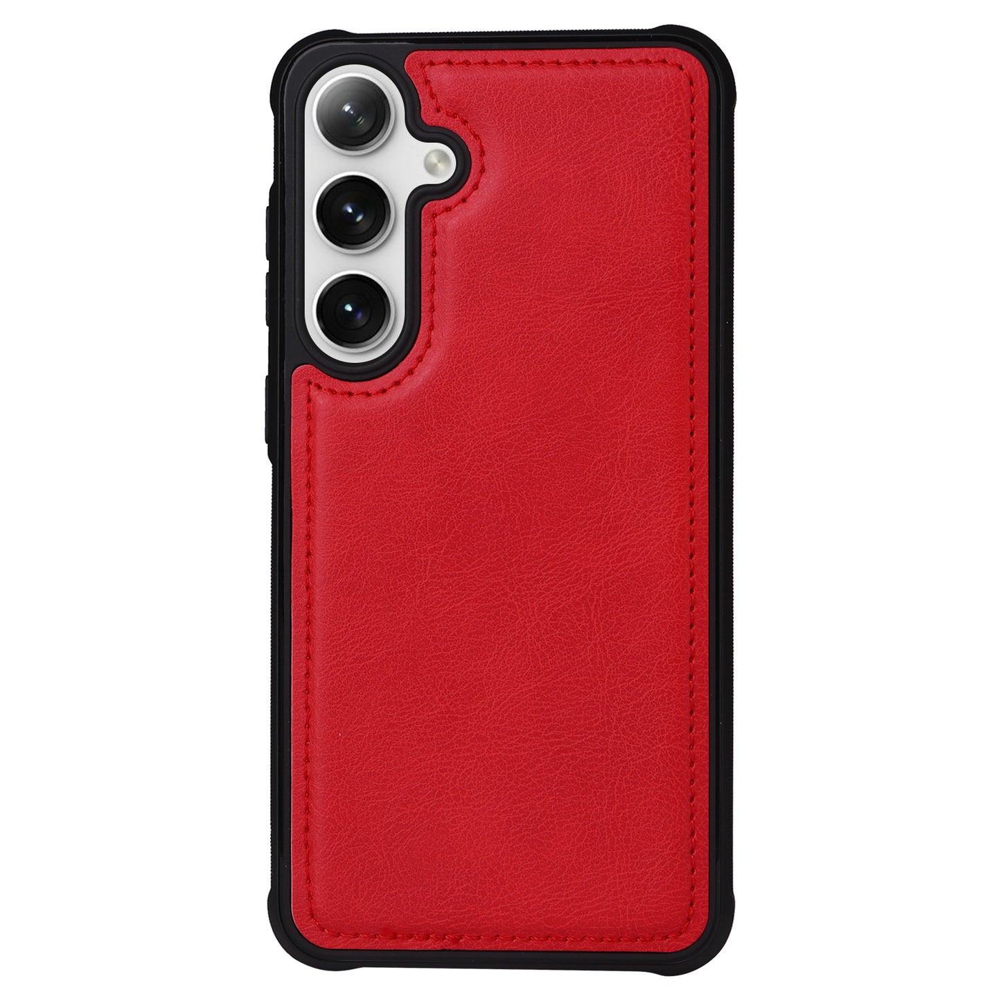KT Multi-functional Series-4 for Samsung Galaxy S24+ Case Detachable 2-in-1 PU Leather Phone Cover - Red