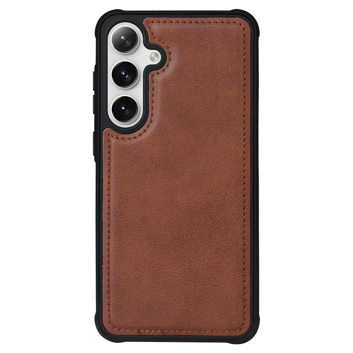 KT Multi-functional Series-4 for Samsung Galaxy S24+ Case Detachable 2-in-1 PU Leather Phone Cover - Brown