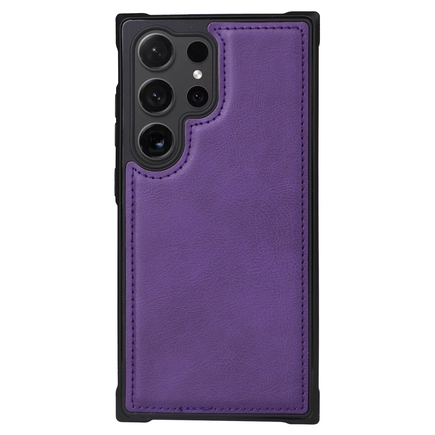 KT Multi-functional Series-4 for Samsung Galaxy S24 Ultra Case Magnetic Leather Zipper Pocket Phone Cover - Purple