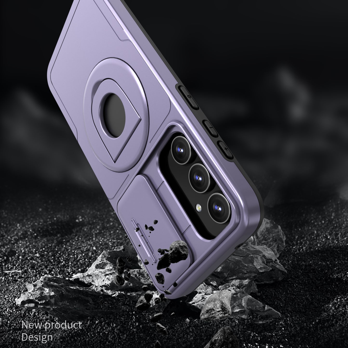 For Samsung Galaxy S20 FE / S20 FE 5G / S20 FE 2022 / S20 Lite Phone Case with Slide Camera Cover - Purple