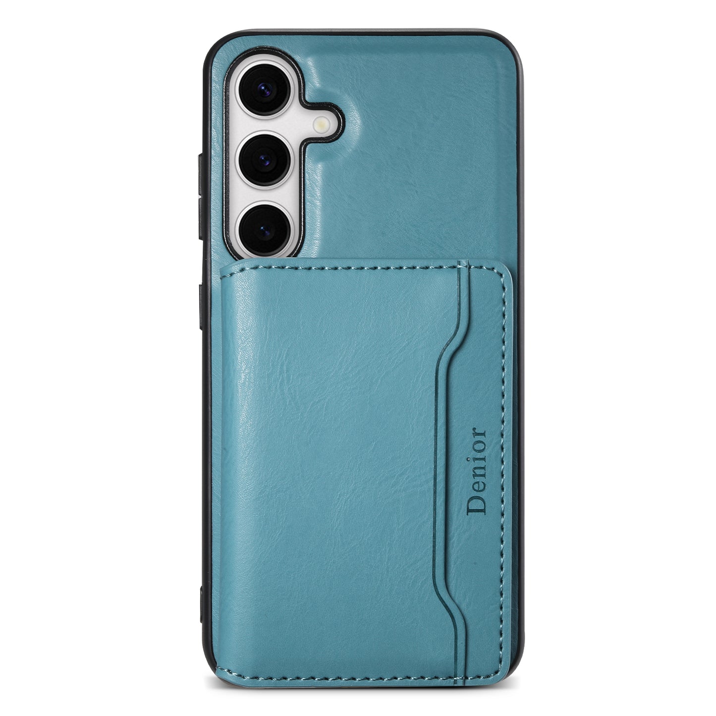 DENIOR For Samsung Galaxy S24 Magnetic Case Kickstand Phone Cover 2 in 1 Detachable Wallet Back - Blue