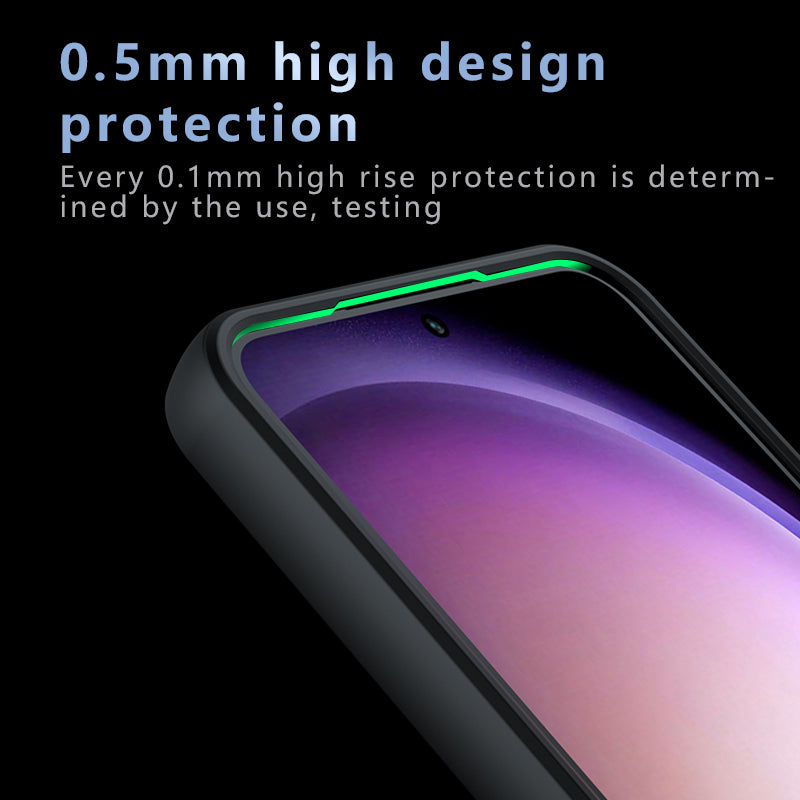 For Samsung Galaxy S24 Cell Phone Case Skin-touch Airbag Protection Shell - Transparent Black