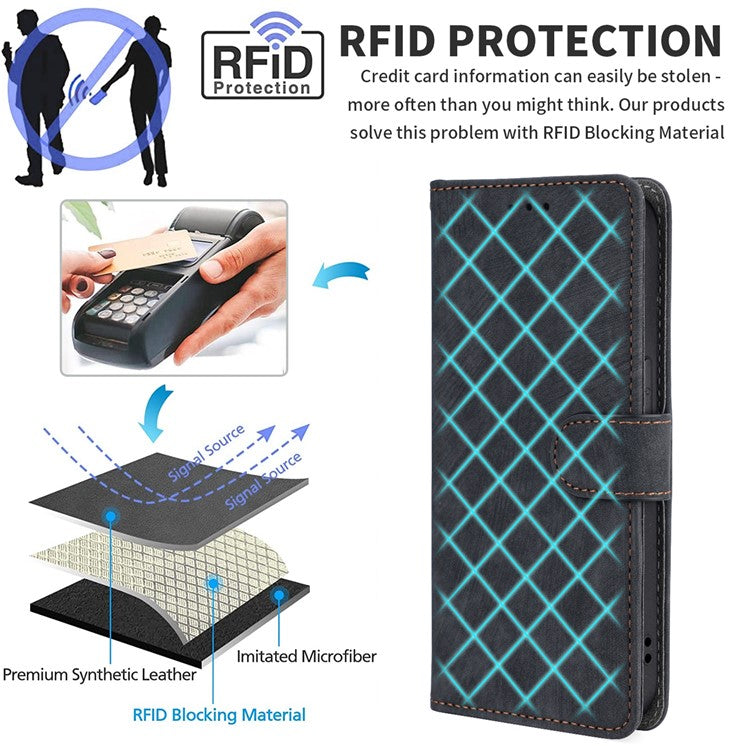 For Samsung Galaxy S24 Ultra Case PU Leather Wallet RFID Blocking Phone Cover - Green