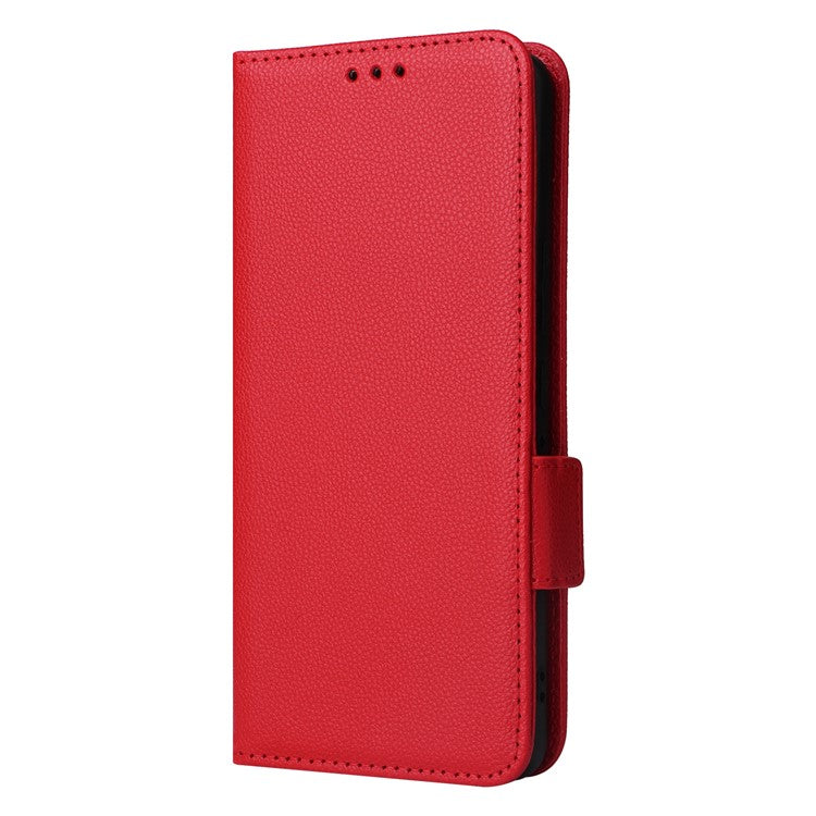 For Asus ROG Phone 8 Pro 5G / 8 5G Magnetic Case Leather Litchi Texture Cover with Wrist Strap - Red