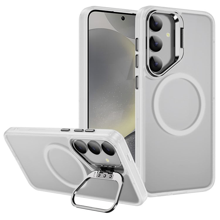 Bulk Purchasing For Samsung Galaxy S24 Ultra Case Magnetic Phone Cover Camera Kickstand - Transparent