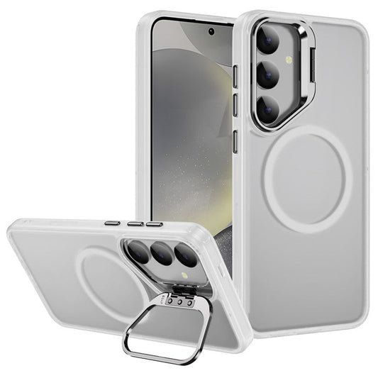Bulk Purchasing For Samsung Galaxy S24 Ultra Case Magnetic Phone Cover Camera Kickstand - Transparent